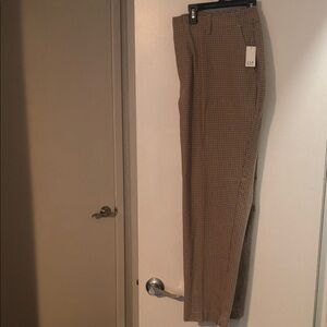 GAP Tan Plaid Dress Pants